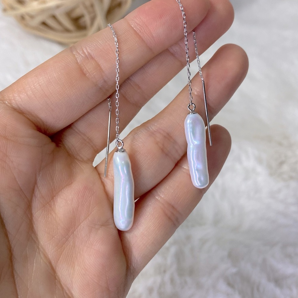 Freshwater Pearl Chic Threader Earrings